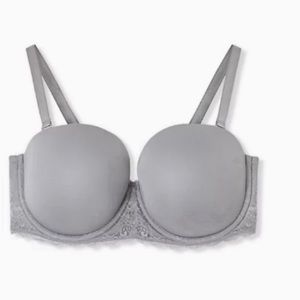 LAST ONE Torrid 40DD Microfiber & Lace Lightly Lined Multi-Way Strapless Bra NWT